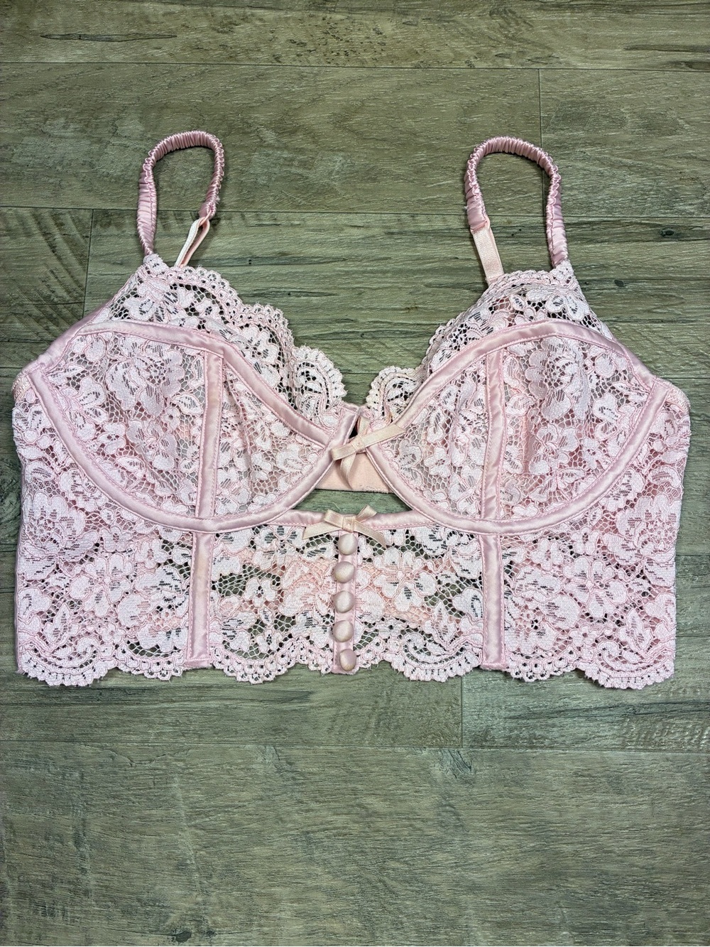 For Love and Lemons Creamsicle Lace Bustier Top - Picture 2 of 12